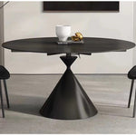 伸長式,ダイニングテーブル,丸テーブル,エクステンションテーブル,2人掛け,4人掛け,6人掛け,食卓,食事テーブル,シンプル,モダン,セラミック,伸長前と伸長後