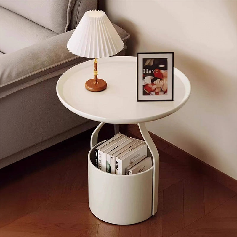 金属製 ベッドサイドテーブル スチール 幅40cm シンプル モダン 小型 収納 置き台 ナイトテーブル 寝室用 ホワイト ブラック オレンジ クリーム風 サイドテーブル 家具 省スペース 北欧風 韓国風 おしゃれ