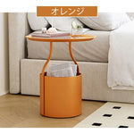 金属製 ベッドサイドテーブル スチール 幅40cm シンプル モダン 小型 収納 置き台 ナイトテーブル 寝室用 ホワイト ブラック オレンジ クリーム風 サイドテーブル 家具 省スペース 北欧風 韓国風 おしゃれ