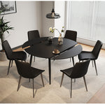 伸長式,ダイニングテーブル,丸テーブル,エクステンションテーブル,2人掛け,4人掛け,6人掛け,食卓,食事テーブル,シンプル,モダン,セラミック,伸長前と伸長後