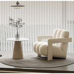 パーソナルチェア・1人掛け・ソファ・ファブリック・クリーム風・ローソファー・北欧風・1人暮らし