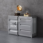 サイドボード スチール製 インダストリアルデザイン 収納キャビネット カップボード キッチン収納 バーカウンター リビング収納 幅80cm／150cm グリーン シルバー ブラック おしゃれ