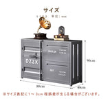 サイドボード スチール製 インダストリアルデザイン 収納キャビネット カップボード キッチン収納 バーカウンター リビング収納 幅80cm／150cm グリーン シルバー ブラック おしゃれ