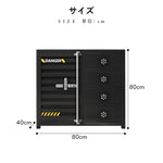 カウンターキャビネット スチール製 インダストリアルデザイン コンテナ風 収納キャビネット バーカウンター サイドボード カフェ 店舗用 幅80cm／120cm ブラック おしゃれ