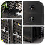 カウンターキャビネット スチール製 インダストリアルデザイン コンテナ風 収納キャビネット バーカウンター サイドボード カフェ 店舗用 幅80cm／120cm ブラック おしゃれ