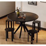 Casaconer | ダイニングテーブル・伸縮・6人・丸テーブル・半円形・120cm・伸長・丸・折りたたみ・90cm・円型・食卓テーブル・食卓テーブル・4人・6人掛け・おしゃれ・モダン・リビング・天然木・ブラック・ホワイト・省スペース