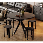 Casaconer | ダイニングテーブル・伸縮・6人・丸テーブル・半円形・120cm・伸長・丸・折りたたみ・90cm・円型・食卓テーブル・食卓テーブル・4人・6人掛け・おしゃれ・モダン・リビング・天然木・ブラック・ホワイト・省スペース