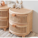 サイドテーブル,ナイトテーブル,ラタン,収納,リビング,寝室,ベッドルーム,木製,ナチュラル,サイズ