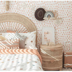 サイドテーブル,ナイトテーブル,ラタン,収納,リビング,寝室,ベッドルーム,木製,ナチュラル,かわいい