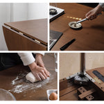 ダイニングテーブル・天然木・折りたたみ・おしゃれ・モダン・6人・150cm・4人・6人掛け