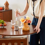 Casaconer | ダイニングテーブル・折りたたみ・4人・収納・奥行き80・幅150・おりたたみ・幅150cm・楕円・省スペース・食卓テーブル・作業台・モダンデザイン・スチール脚・ウォルナット/ナチュラル・おしゃれ・2~6人用・北欧