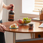 Casaconer | ダイニングテーブル・折りたたみ・4人・収納・奥行き80・幅150・おりたたみ・幅150cm・楕円・省スペース・食卓テーブル・作業台・モダンデザイン・スチール脚・ウォルナット/ナチュラル・おしゃれ・2~6人用・北欧