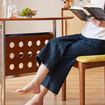 Casaconer | ダイニングテーブル・折りたたみ・4人・収納・奥行き80・幅150・おりたたみ・幅150cm・楕円・省スペース・食卓テーブル・作業台・モダンデザイン・スチール脚・ウォルナット/ナチュラル・おしゃれ・2~6人用・北欧