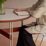 ダイニングテーブル 丸型 セラミック天板 北欧デザイン バウハウス風 円形テーブル スチール脚 コンパクト 家庭用 2人掛け 小さめ 食卓 ブラック ホワイト 幅100cm