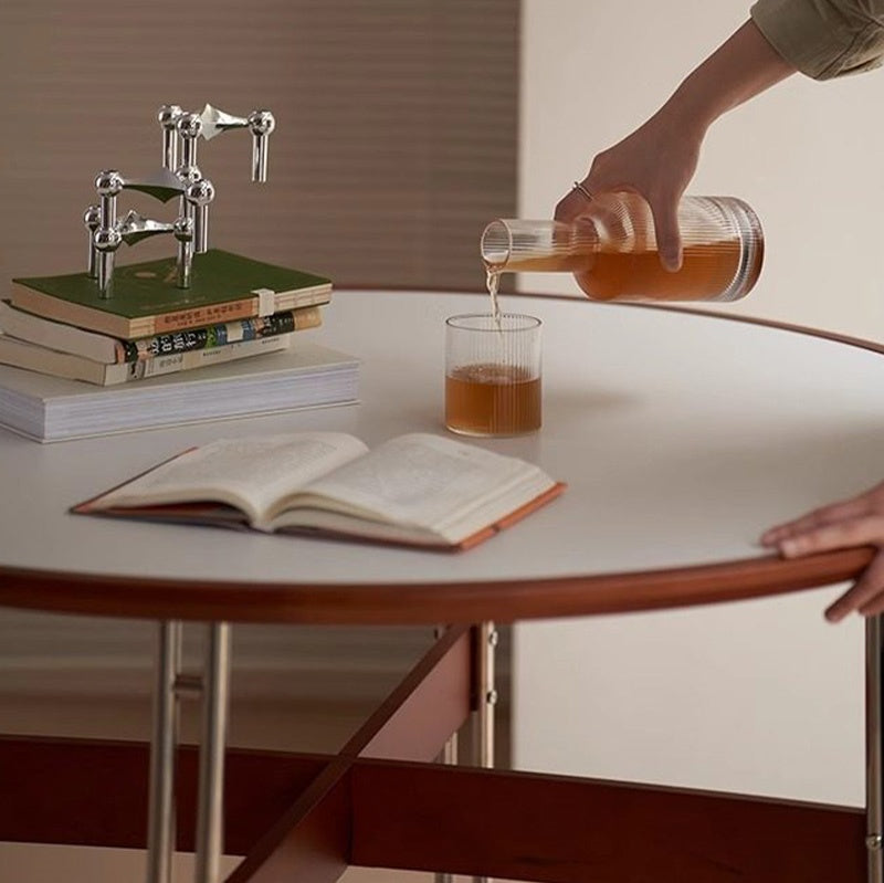 ダイニングテーブル 丸型 セラミック天板 北欧デザイン バウハウス風 円形テーブル スチール脚 コンパクト 家庭用 2人掛け 小さめ 食卓 ブラック ホワイト 幅100cm