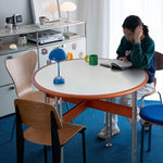 ダイニングテーブル 丸型 セラミック天板 北欧デザイン バウハウス風 円形テーブル スチール脚 コンパクト 家庭用 2人掛け 小さめ 食卓 ブラック ホワイト 幅100cm