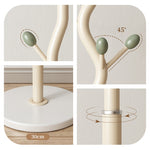 コートハンガー スチール製 高さ180cm ポールハンガー ハンガーラック 立て掛け式 衣類収納 洋服掛け 衣帽架 寝室 ベッドサイド 玄関 ホワイト／ブラック モダン デザイン