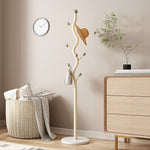 コートハンガー スチール製 高さ180cm ポールハンガー ハンガーラック 立て掛け式 衣類収納 洋服掛け 衣帽架 寝室 ベッドサイド 玄関 ホワイト／ブラック モダン デザイン