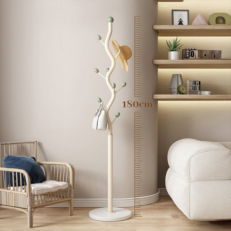 コートハンガー スチール製 高さ180cm ポールハンガー ハンガーラック 立て掛け式 衣類収納 洋服掛け 衣帽架 寝室 ベッドサイド 玄関 ホワイト／ブラック モダン デザイン