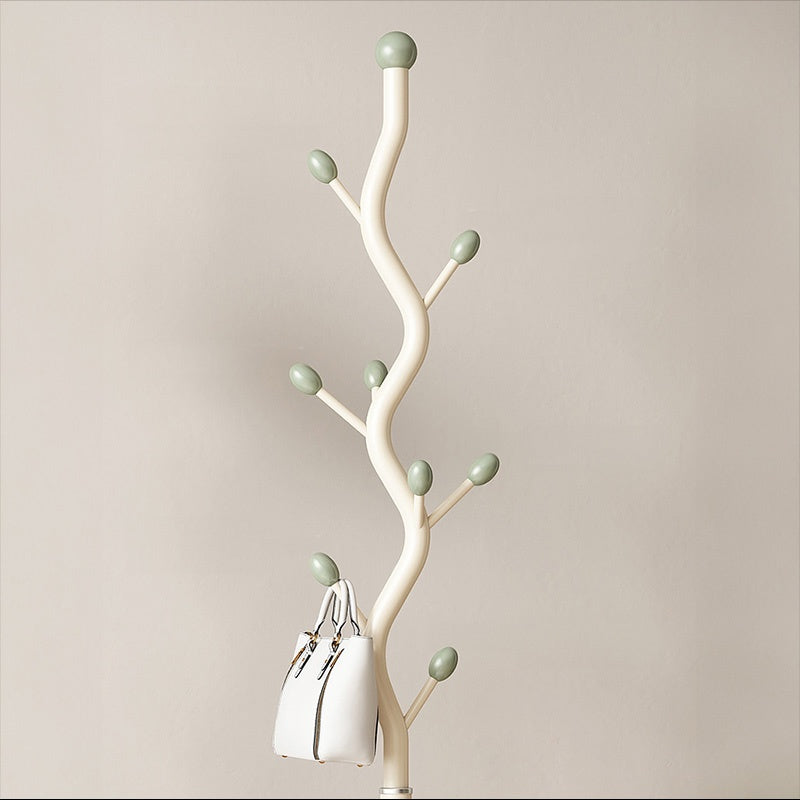 コートハンガー スチール製 高さ180cm ポールハンガー ハンガーラック 立て掛け式 衣類収納 洋服掛け 衣帽架 寝室 ベッドサイド 玄関 ホワイト／ブラック モダン デザイン