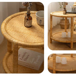 Casaconer | ローテーブル・ラタン・ラタン調・北欧・おしゃれ・モダン・ナチュラル・リビングテーブル・収納・リビング・幅45