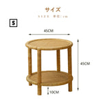 Casaconer | ローテーブル・ラタン・ラタン調・北欧・おしゃれ・モダン・ナチュラル・リビングテーブル・収納・リビング・幅45