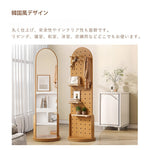 Casaconer | 全身鏡・スタンドミラー・360°回転・姿見・北欧風・収納付き・リビング・ベッドルーム・モダン・1人暮らし