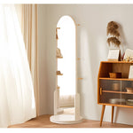 Casaconer | 全身鏡・スタンドミラー・360°回転・姿見・北欧風・収納付き・リビング・ベッドルーム・モダン・1人暮らし