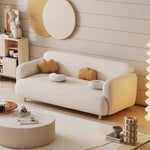 ソファ,2人掛け,3人掛け,ポリエステル,ソファー,キュート,コンパクト,クリーム風