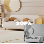 ソファ,2人掛け,3人掛け,ポリエステル,ソファー,キュート,コンパクト,クリーム風,上質な座り心地