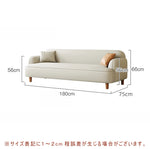 ソファ,2人掛け,3人掛け,ポリエステル,ソファー,キュート,コンパクト,クリーム風,サイズ