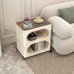 スチール サイドテーブル ローテーブル 可移動ワゴン 収納ラック ソファ横テーブル ミニテーブル 置物ラック 小型ワゴン 白 ホワイト 黒 ブラック おしゃれ 高級感 省スペース