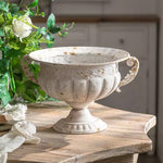 フラワーベース アンティーク調 フレンチレトロ カップ型 花器 トロフィー風 ドライフラワー対応 装飾オブジェ 置物 インテリア ディスプレイ リビング 玄関 店舗 民泊 おしゃれ
