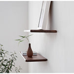 Casaconer | ウォールシェルフ・壁掛け棚・ラック・スパイスラック・ウォールラック・木製・ガード付き・収納棚・キッチン・トイレ壁棚・玄関・壁掛けラック・小物置き・省スペース・アンティーク・飾り棚・取り外し簡単・おしゃれ・飾り棚