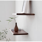 Casaconer | ウォールシェルフ・壁掛け棚・ラック・スパイスラック・ウォールラック・木製・ガード付き・収納棚・キッチン・トイレ壁棚・玄関・壁掛けラック・小物置き・省スペース・アンティーク・飾り棚・取り外し簡単・おしゃれ・飾り棚