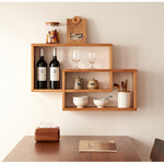 Casaconer | ウォールシェルフ・壁掛け棚・ラック・スパイスラック・ウォールラック・木製・ガード付き・収納棚・キッチン・トイレ壁棚・玄関・壁掛けラック・小物置き・省スペース・アンティーク・飾り棚・取り外し簡単・おしゃれ・飾り棚