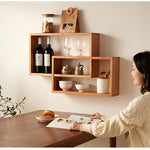 Casaconer | ウォールシェルフ・壁掛け棚・ラック・スパイスラック・ウォールラック・木製・ガード付き・収納棚・キッチン・トイレ壁棚・玄関・壁掛けラック・小物置き・省スペース・アンティーク・飾り棚・取り外し簡単・おしゃれ・飾り棚