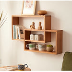 Casaconer | ウォールシェルフ・壁掛け棚・ラック・スパイスラック・ウォールラック・木製・ガード付き・収納棚・キッチン・トイレ壁棚・玄関・壁掛けラック・小物置き・省スペース・アンティーク・飾り棚・取り外し簡単・おしゃれ・飾り棚