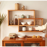 Casaconer | ウォールシェルフ・壁掛け棚・ラック・スパイスラック・ウォールラック・木製・ガード付き・収納棚・キッチン・トイレ壁棚・玄関・壁掛けラック・小物置き・省スペース・アンティーク・飾り棚・取り外し簡単・おしゃれ・飾り棚