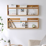 Casaconer | ウォールシェルフ・壁掛け棚・ラック・スパイスラック・ウォールラック・木製・ガード付き・収納棚・キッチン・トイレ壁棚・玄関・壁掛けラック・小物置き・省スペース・アンティーク・飾り棚・取り外し簡単・おしゃれ・飾り棚