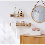 Casaconer | ウォールシェルフ・壁掛け棚・ラック・スパイスラック・ウォールラック・木製・収納棚・キッチン・トイレ壁棚・玄関・壁掛けラック・小物置き・省スペース・アンティーク・飾り棚・取り外し簡単・おしゃれ・飾り棚