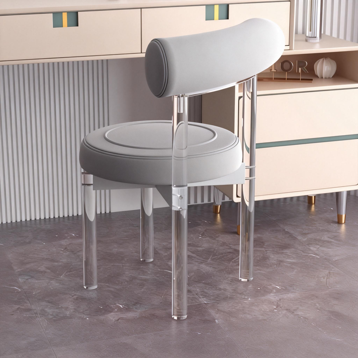 セラミックダイニングテーブル・アクリル脚・黒食卓・おしゃれ・2人/4人/6人/8人掛け・高さ75cm