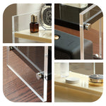 アクリル製 香水ラック 幅40cm 卓上2段収納 化粧品ラック ドレッサー整理 置物棚 透明デザイン 小物収納 おしゃれ シンプル 省スペース インテリアラック