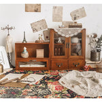 Casaconer | 食器棚・スリム・ロータイプ・幅30cm・ミニ食器棚・アンティーク・キッチン・卓上・おしゃれ・木製