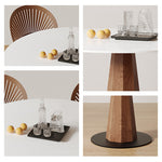 丸テーブル,ダイニングテーブル,2人掛け,4人掛け,食卓,食事テーブル,無垢材,セラミック,スタイリッシュ,カフェ風,ディテール