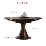 Casaconer | 円形ダイニングテーブル・セラミック・モダン・ダイニングテーブル・幅70・120・6人掛け