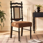 Casaconer | ダイニングチェア・木製・ファブリック・1脚・シンプル・ダイニングチェアー・チェア・木製椅子・木製チェア・食卓椅子・北欧・おしゃれ・カフェ・ナチュラル・シンプル・リビングチェア・ダイニング用・食卓用・木製チェア・ヴィンテージ・おしゃれ