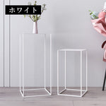 スチール製 ディスプレイラック 完成品 サイドテーブル 高さ54cm／74cm 置物スタンド 壁寄せラック インテリア展示台 マットブラック シンプルデザイン オフィス・リビング収納
