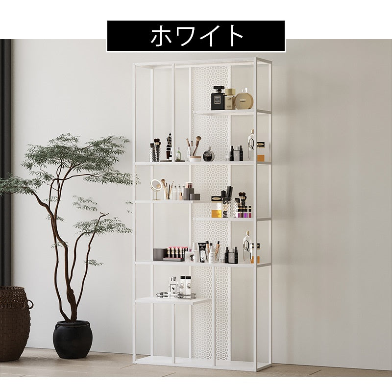 スチール製 ブックラック 幅80cm／100cm 完成品 多段シェルフ 壁寄せ収納 リビング収納 書棚 置物ラック オフィス収納 シンプルデザイン おしゃれ 展示ラック