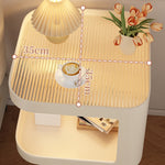 脚の取り付けが必要 金属製 ナイトテーブル スチール 幅35cm ガラス天板 ベッドサイドテーブル ソファ横テーブル 収納ラック サイドテーブル 白 ホワイト White 黒 ブラック Black 寝室向け シンプル モダン 省スペース 小型 家具